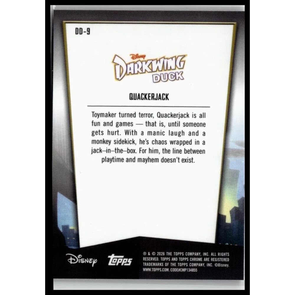 2026 Topps Disney Chrome Quackerjack DD-9 Darkwing Duck